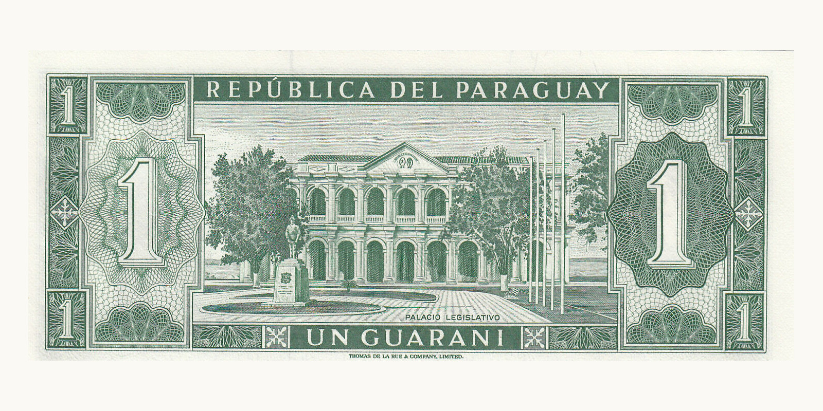 1 guarani Парагвай 1952 — Оборотная сторона