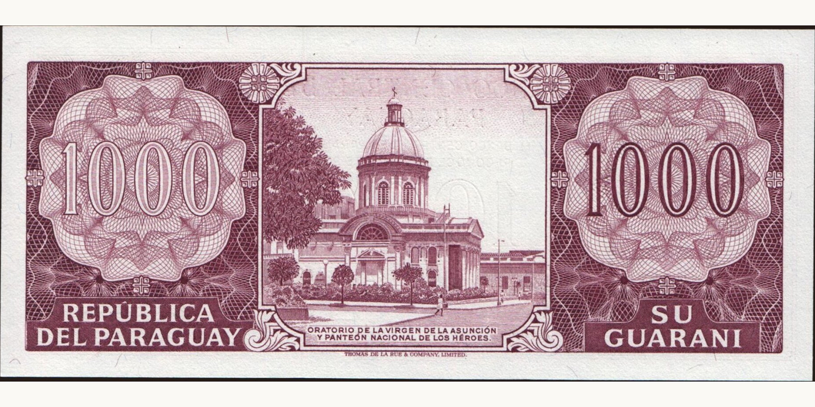 1000 guaranies Парагвай 1952 — Оборотная сторона