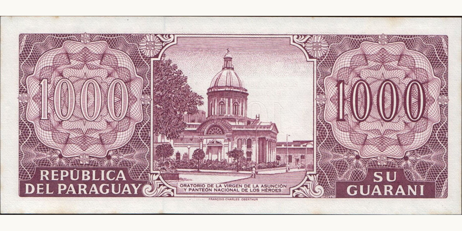 1000 guaranies Paraguay 2003 — Back side