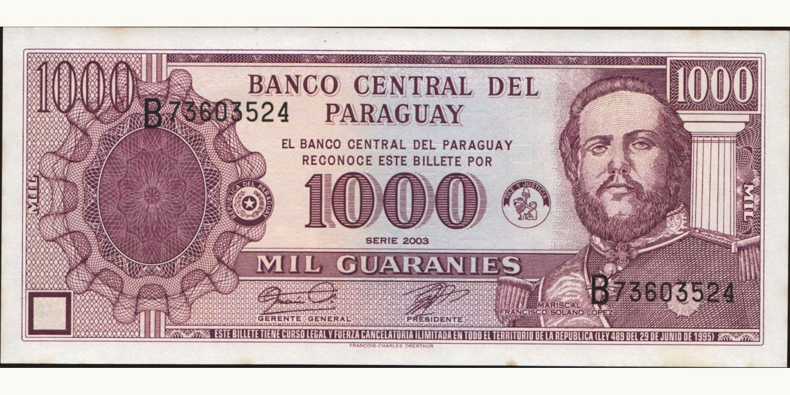 1000 guaranies 2003