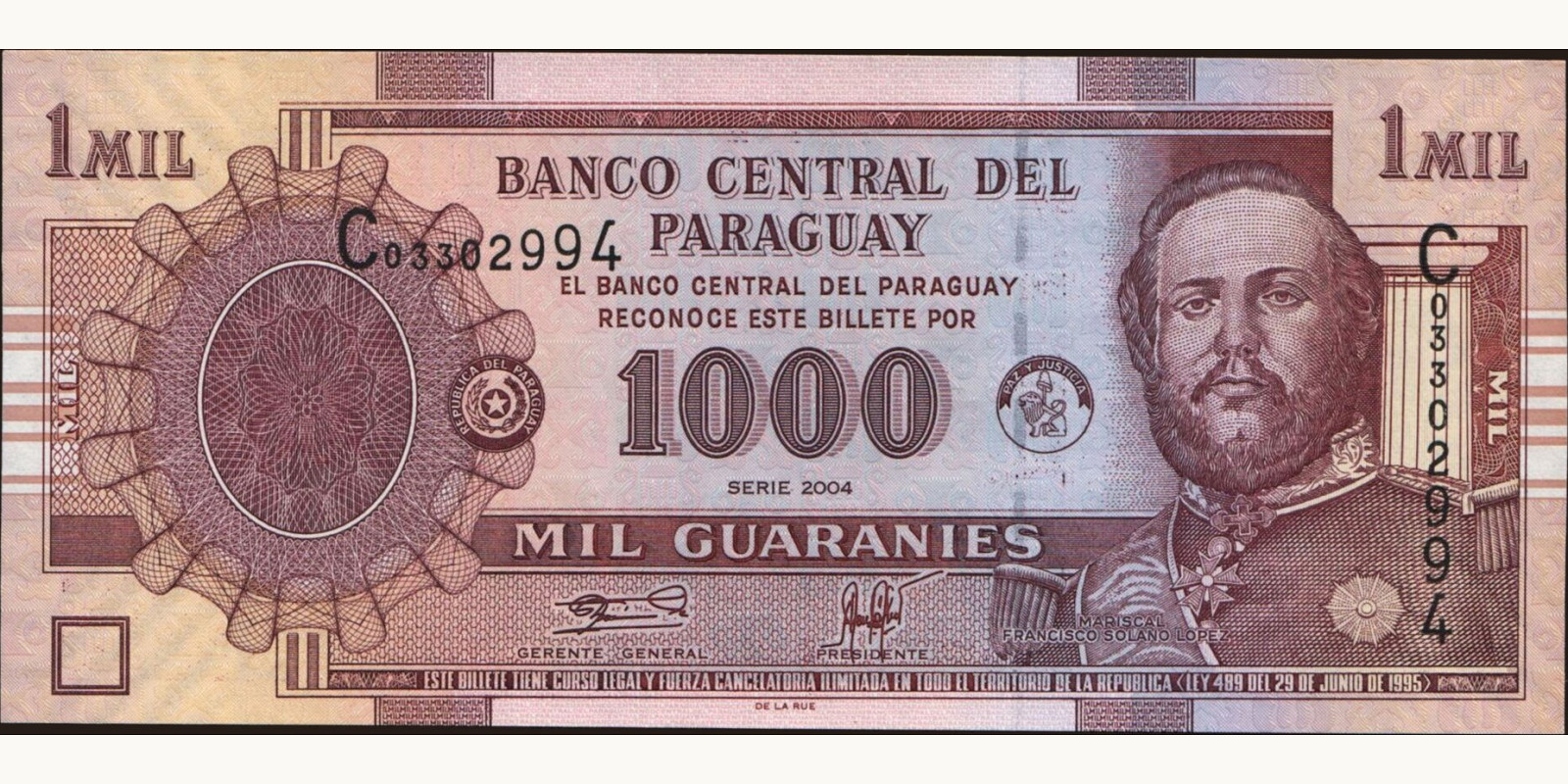1000 guaranies 2004