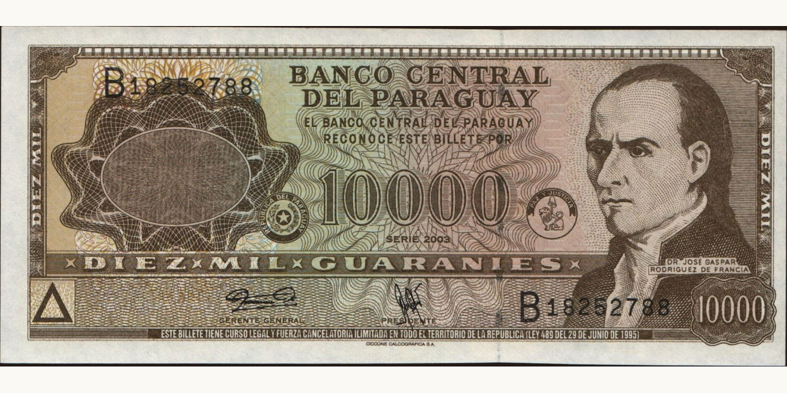 10000 guaranies 2003