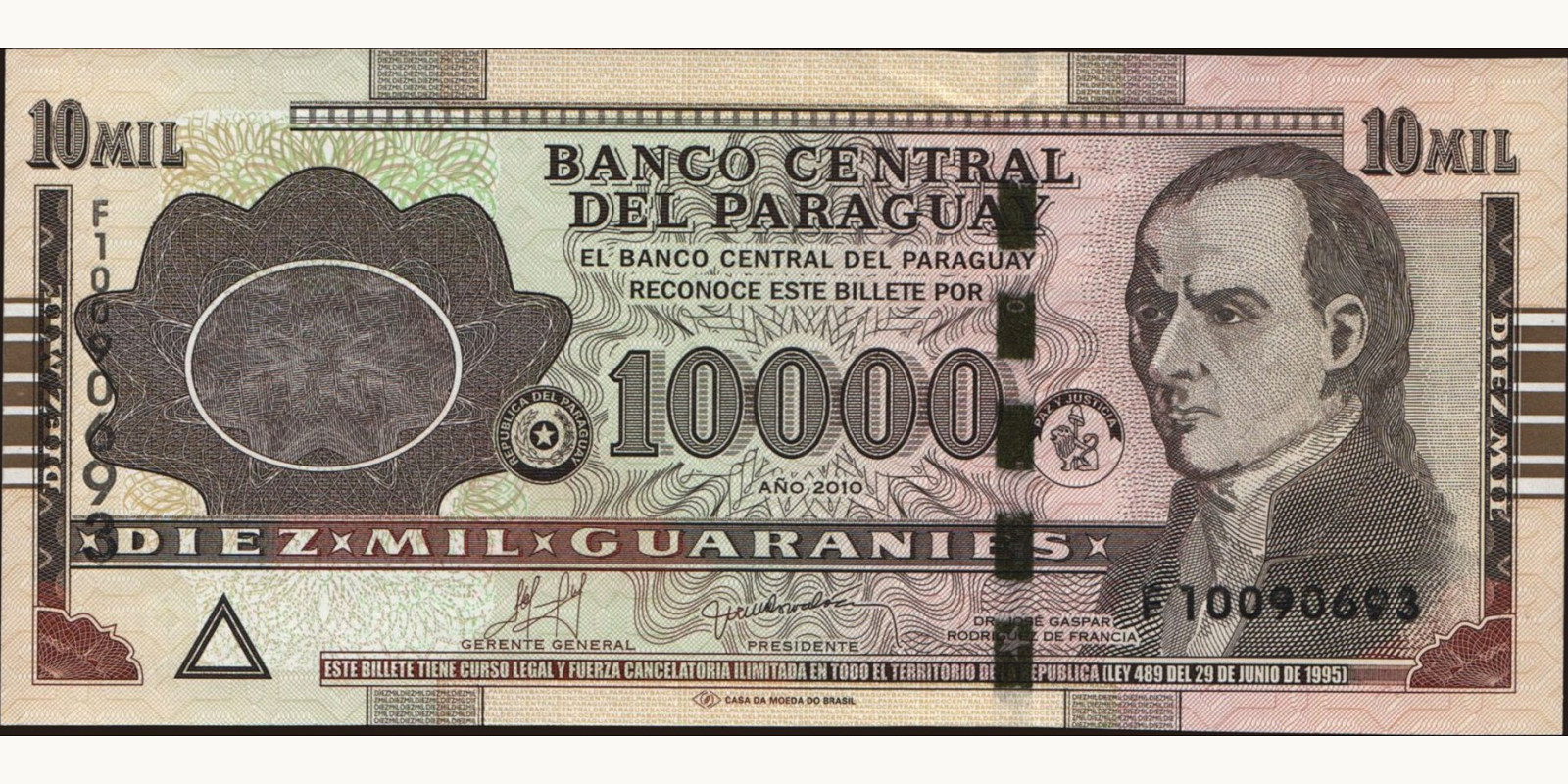 10000 guaranies 2010