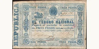 3 pesos 1865