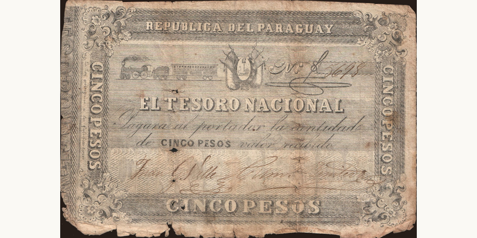 5 pesos 1861