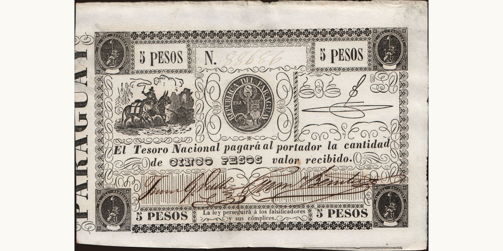 5 pesos 1862