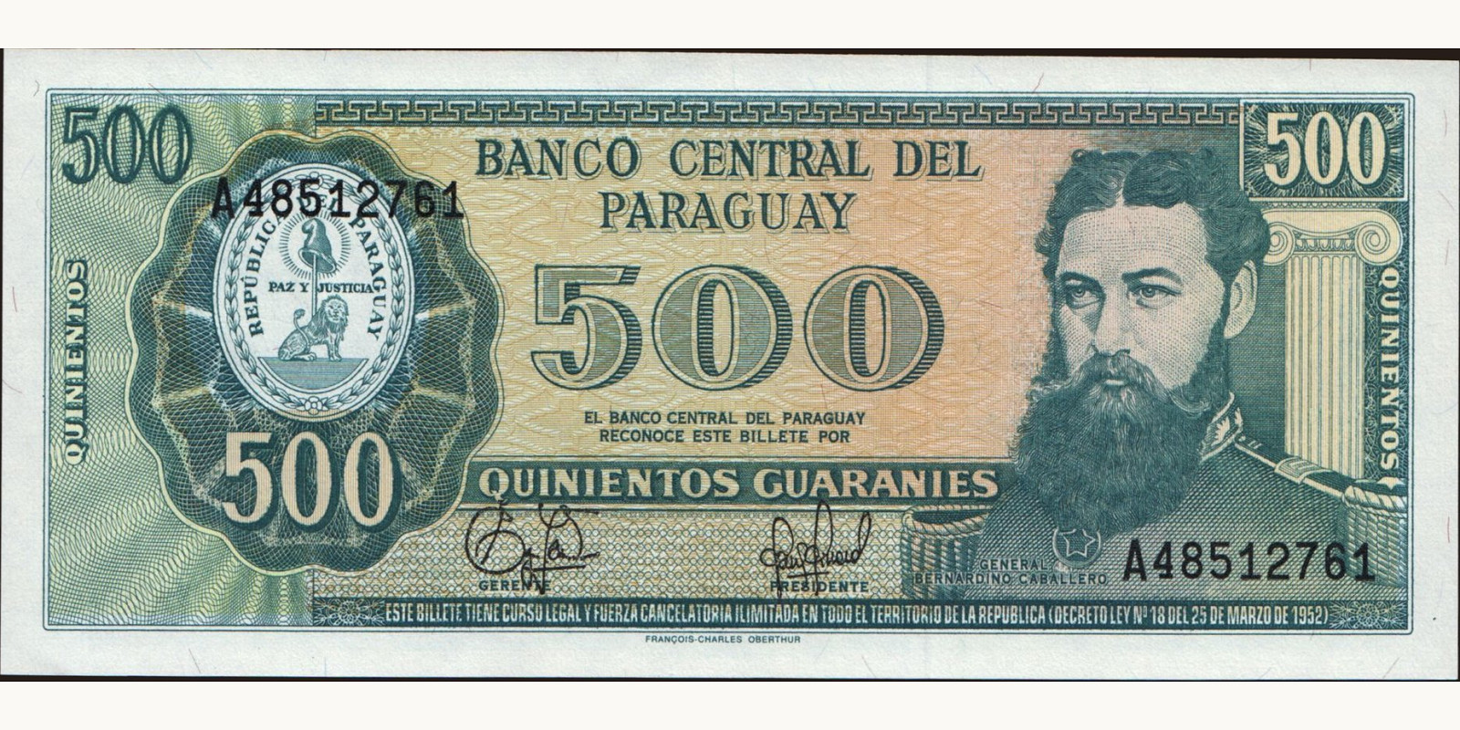 500 guaranies 1995