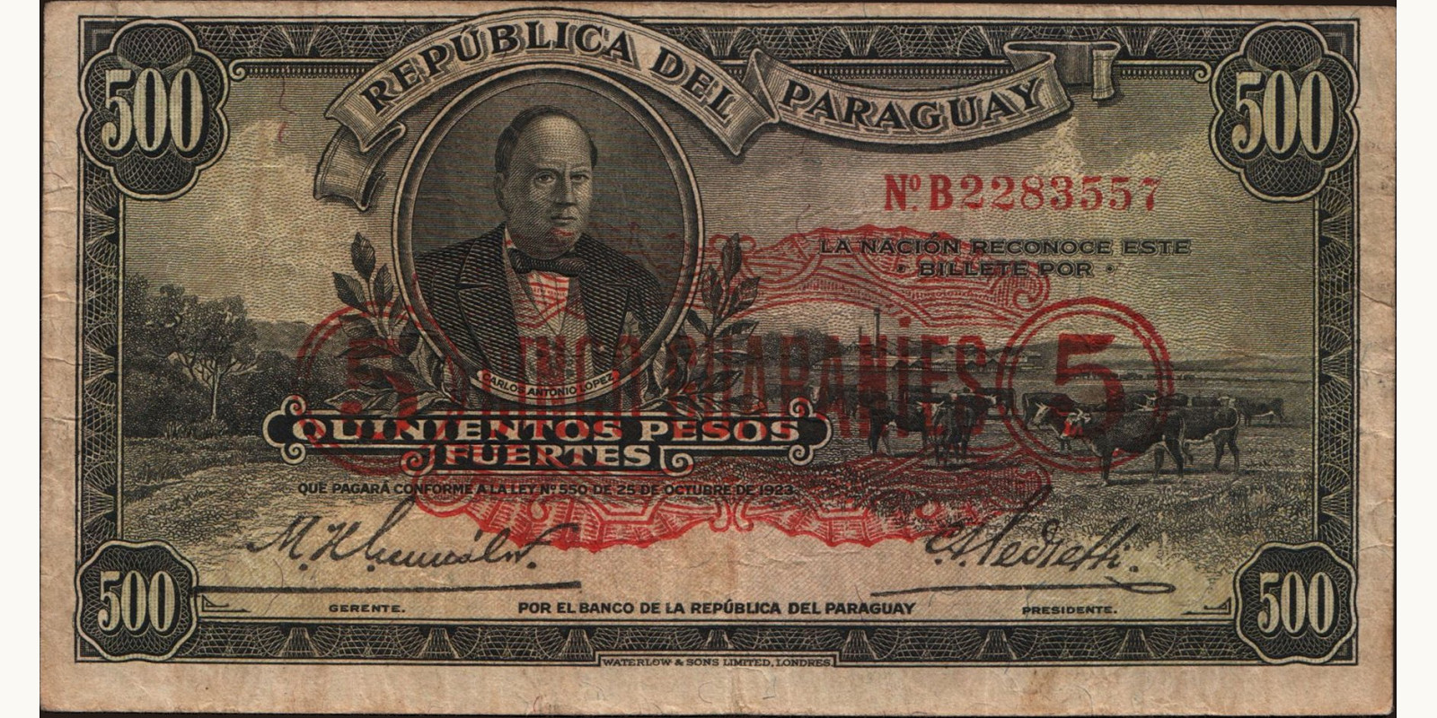 500 pesos 1943