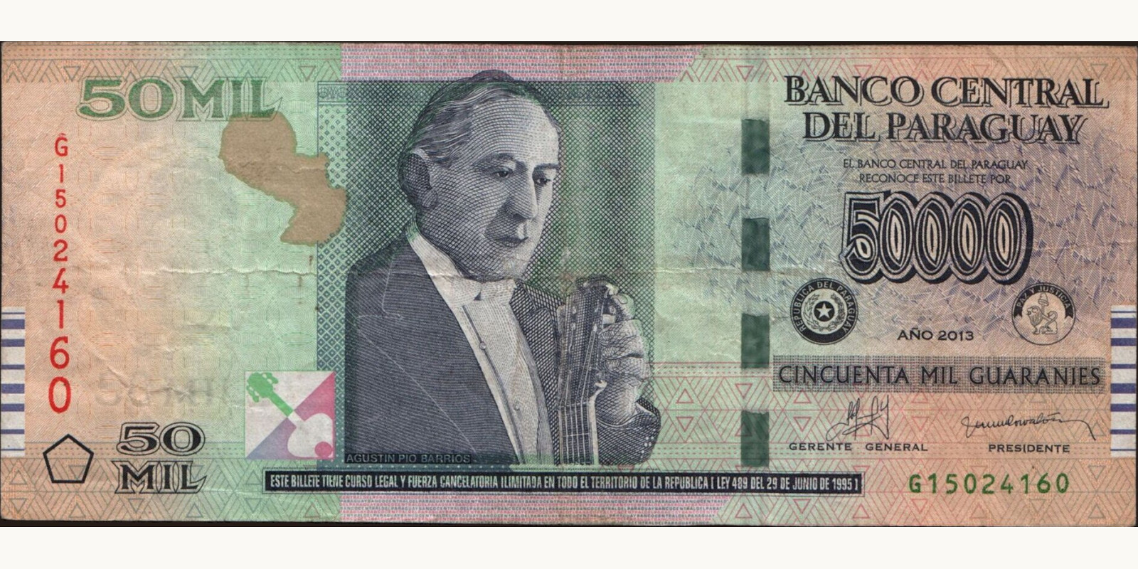 50000 guaranies 2013
