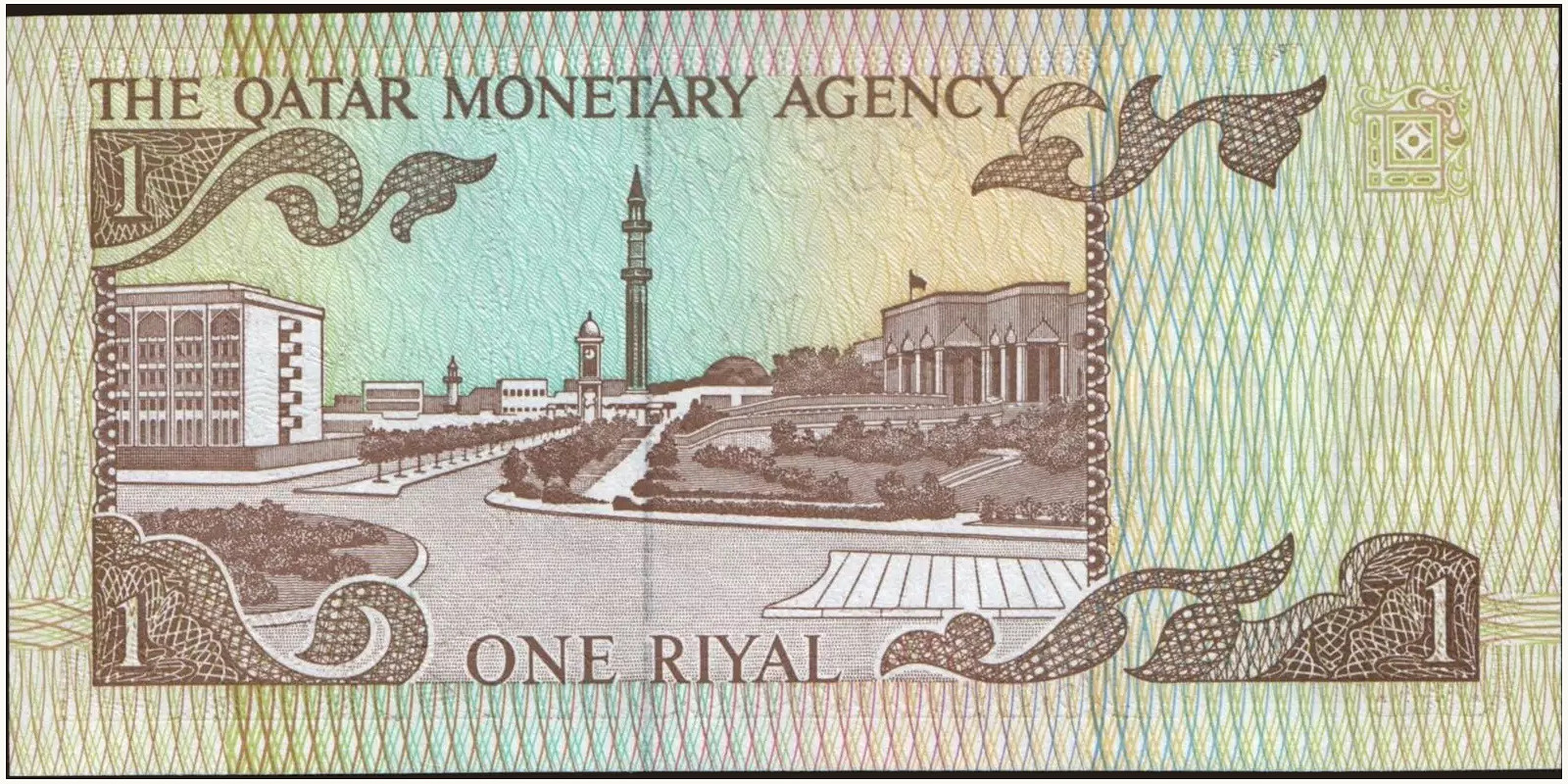 1 riyal Катар 1980 — Оборотная сторона