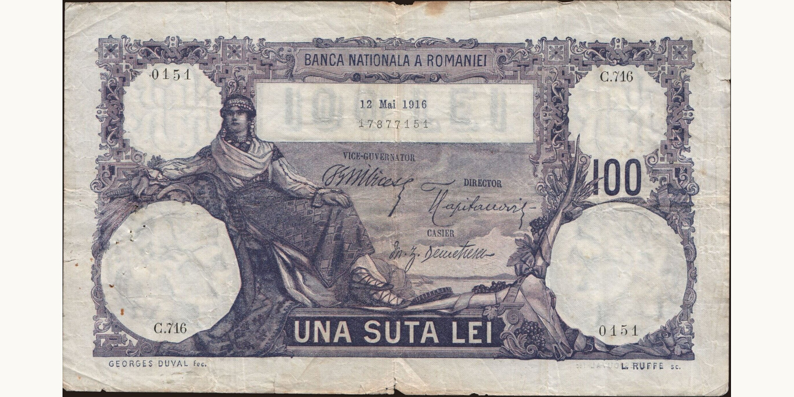 100 lei 1916