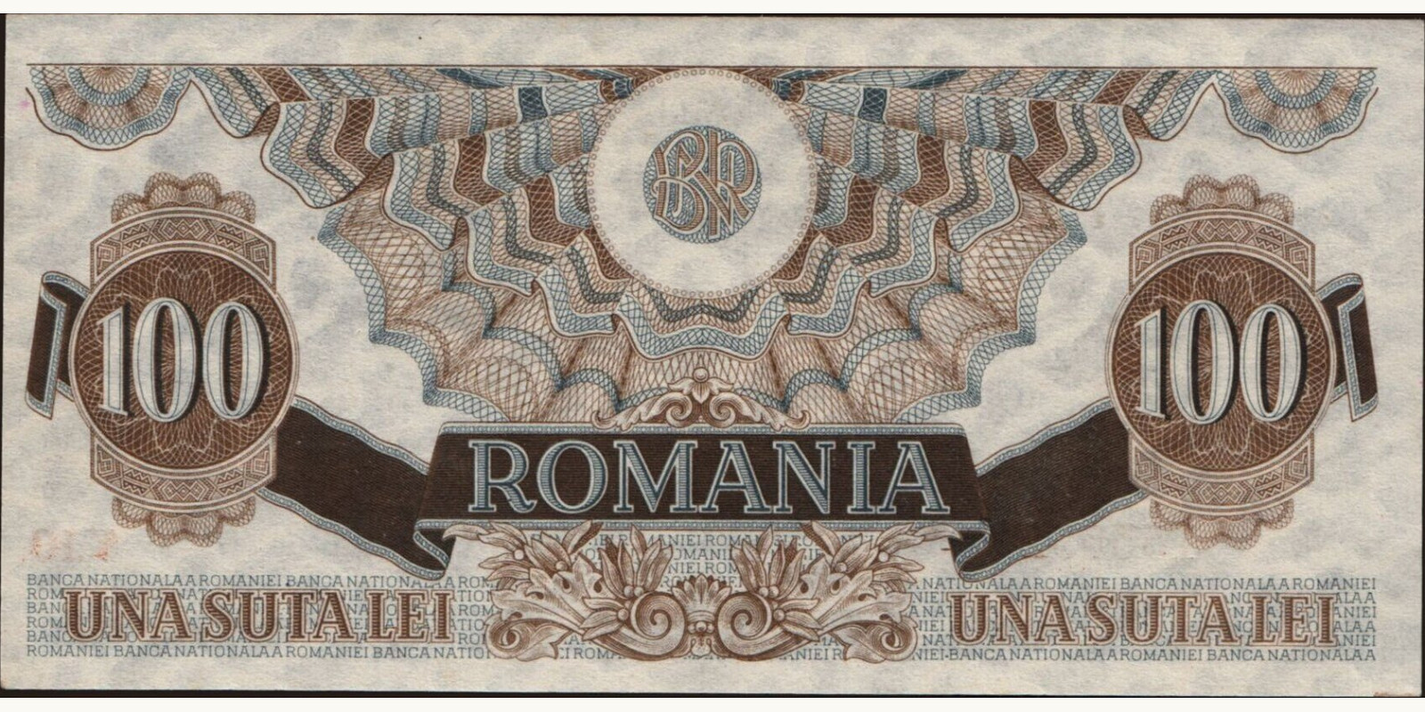 100 lei Romania 1947 — Back side