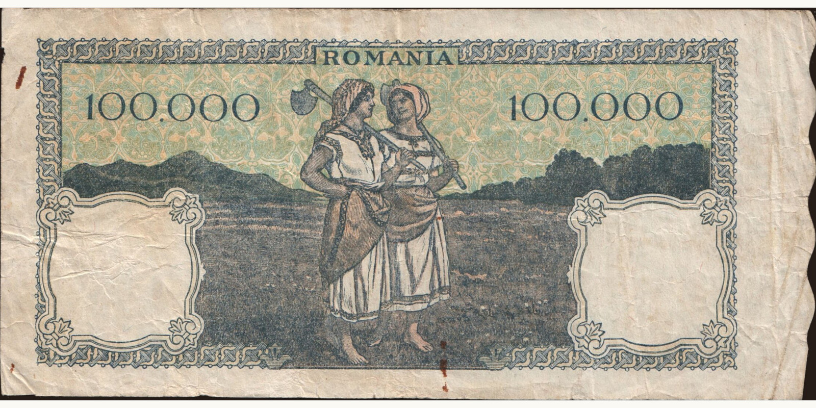 100000 lei Румыния 1946 — Оборотная сторона