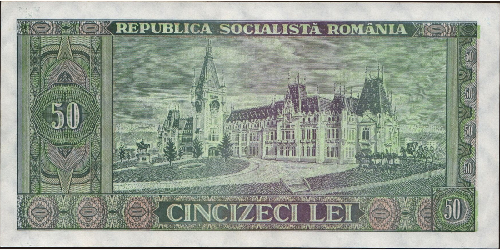 50 lei Romania 1966 — Back side