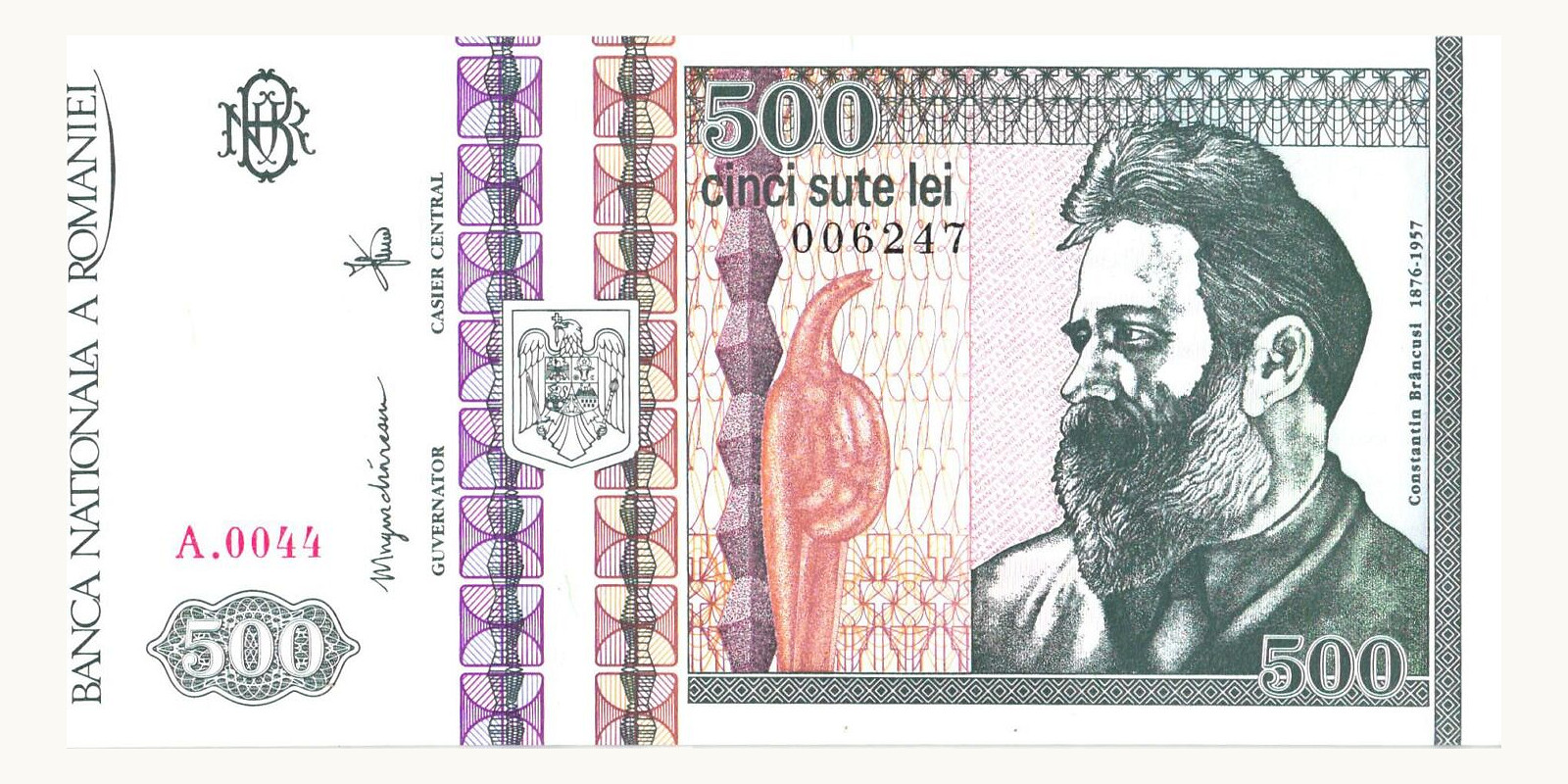 500 lei Romania 1992 — Front side
