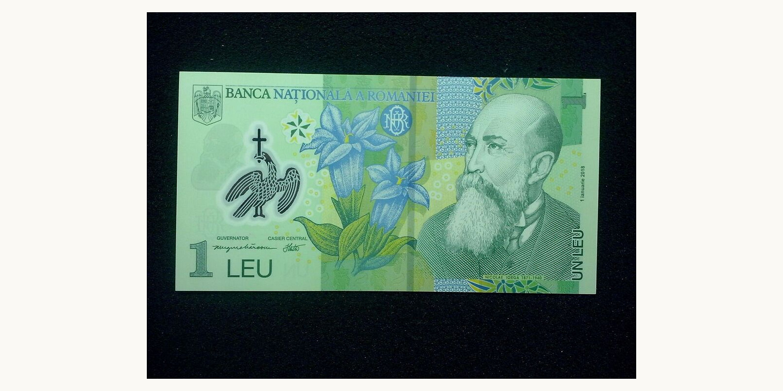 1 lei Romania 2018 — Front side