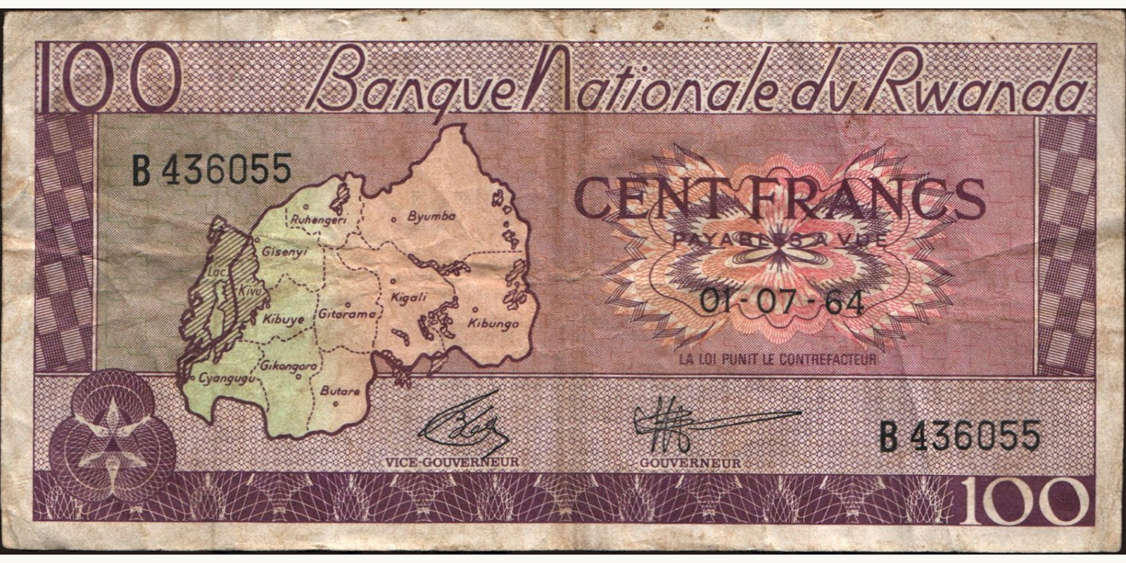 100 franc 1964