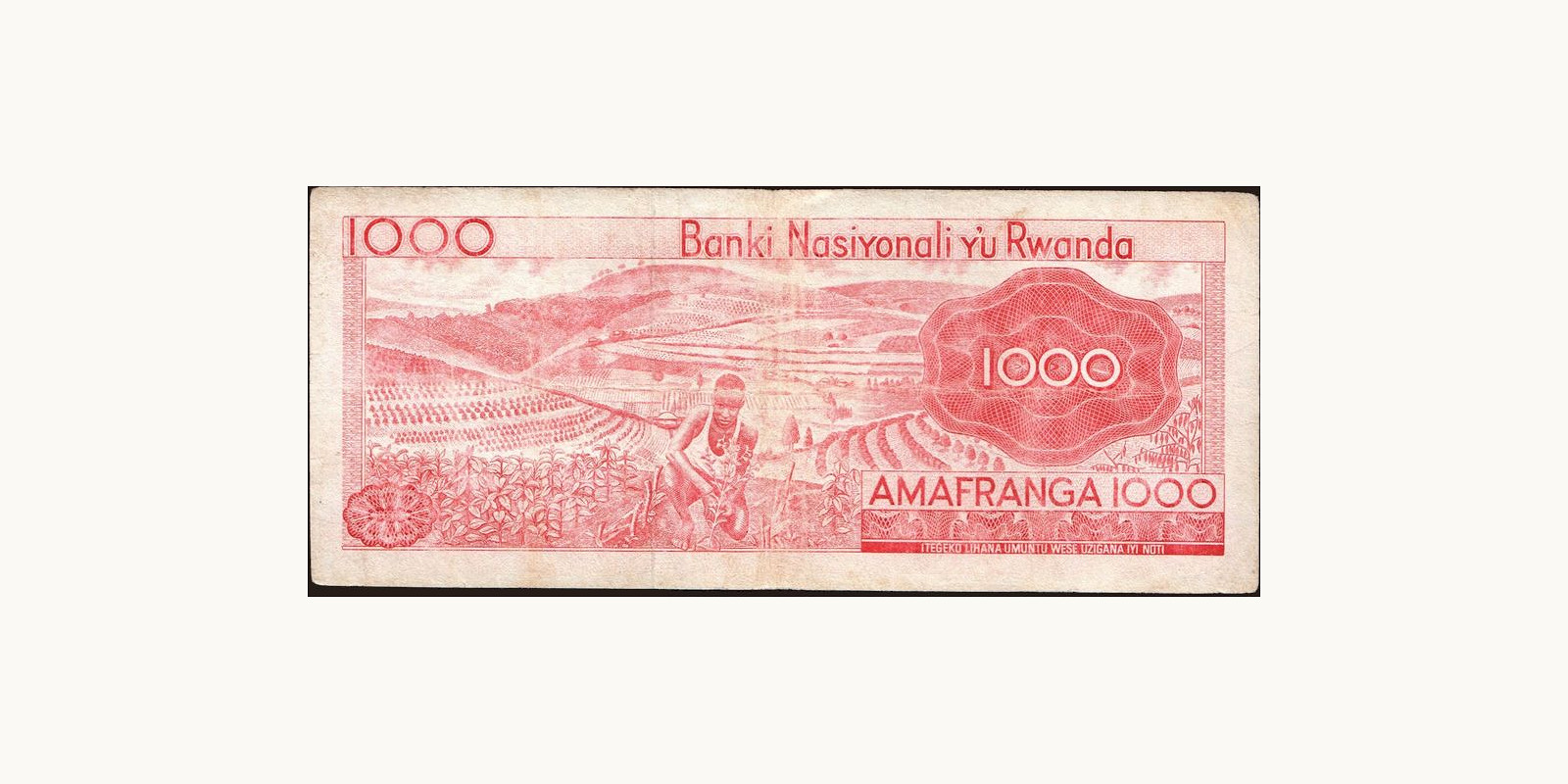 1000 franc Rwanda 1964 — Back side