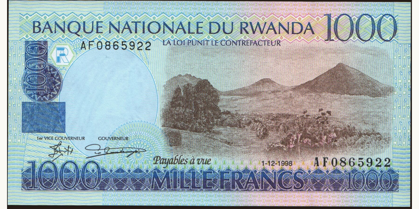 1000 franc 1998