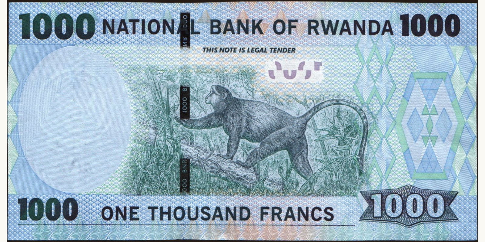 1000 franc Rwanda 2015 — Back side