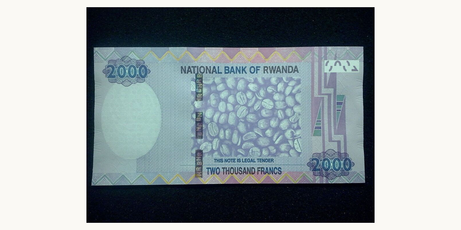 2014 franc Руанда 2000 — Оборотная сторона