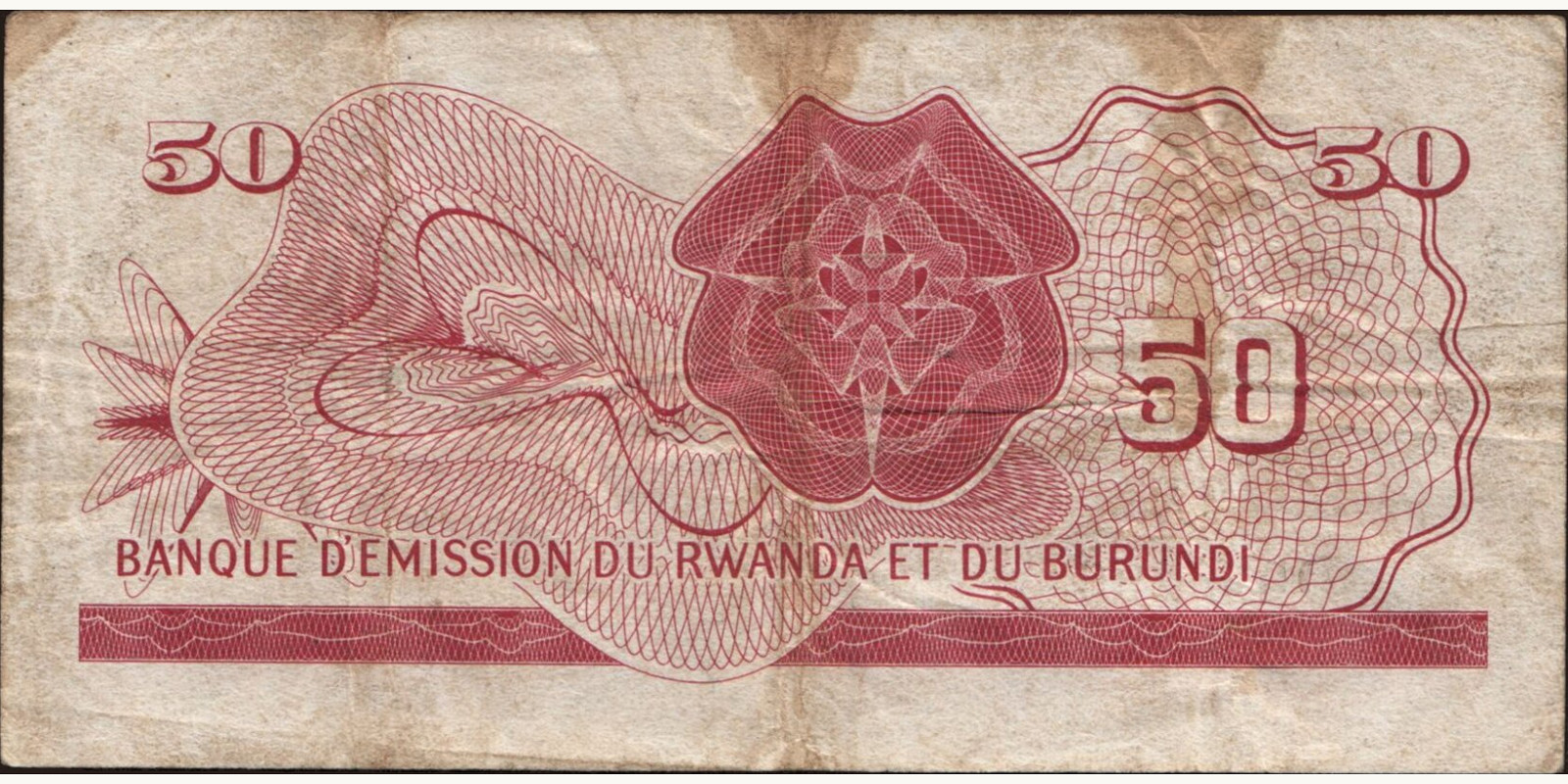 50 franc Rwanda 1960 — Back side