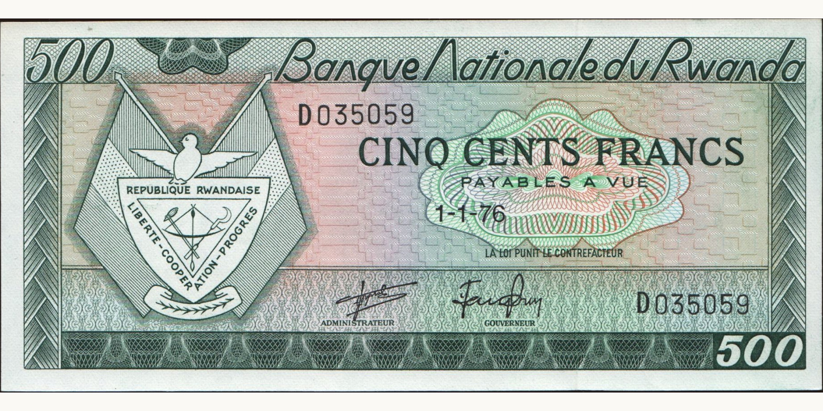 500 franc 1976