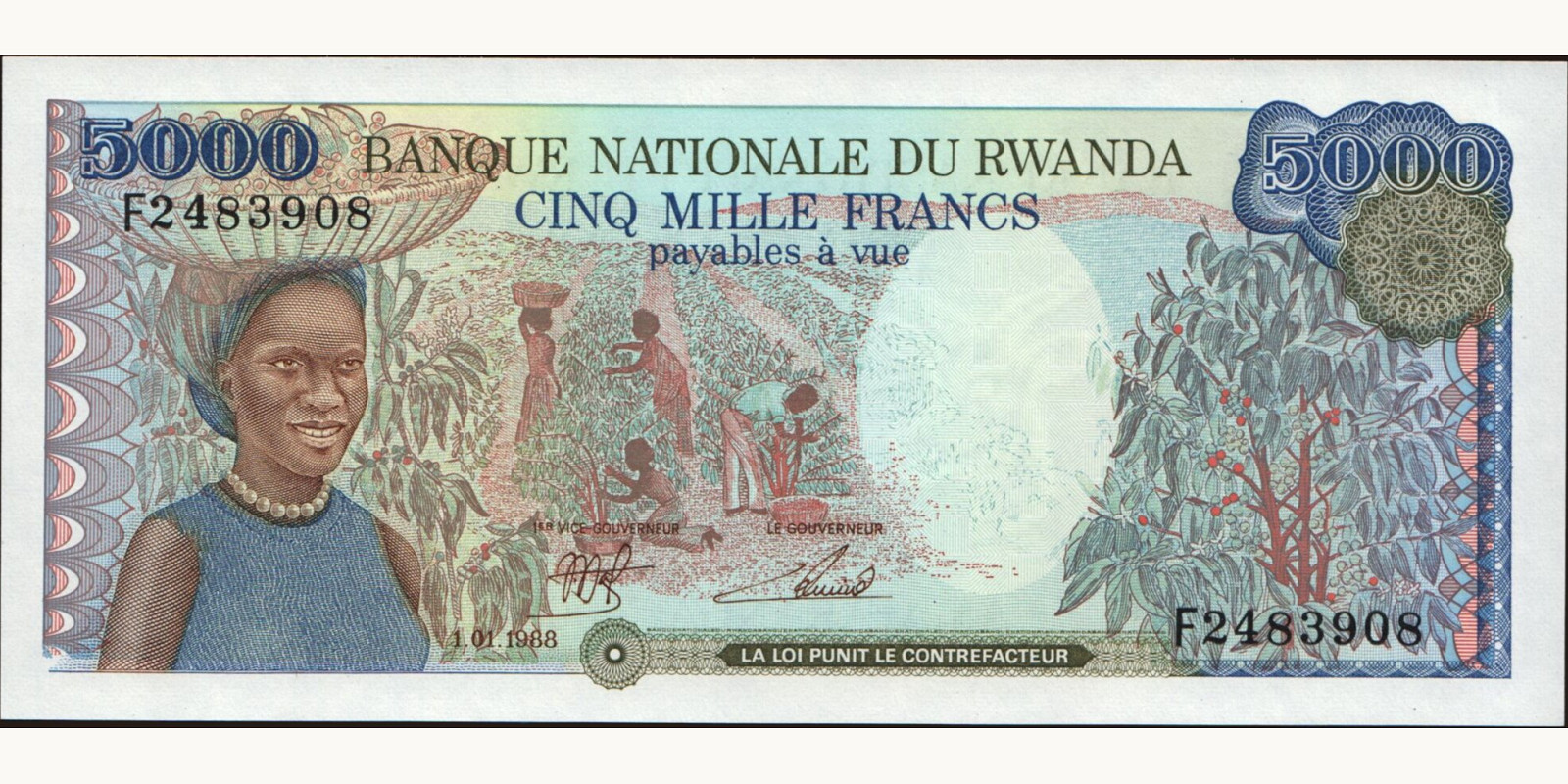 5000 franc 1988