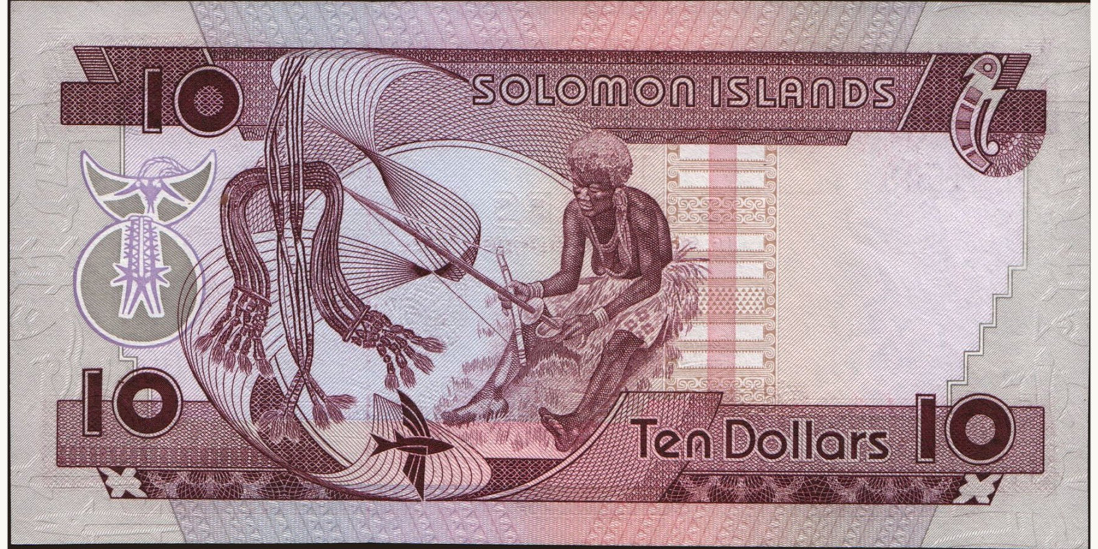 10 dollars Соломоновы о-ва 1986 — Оборотная сторона