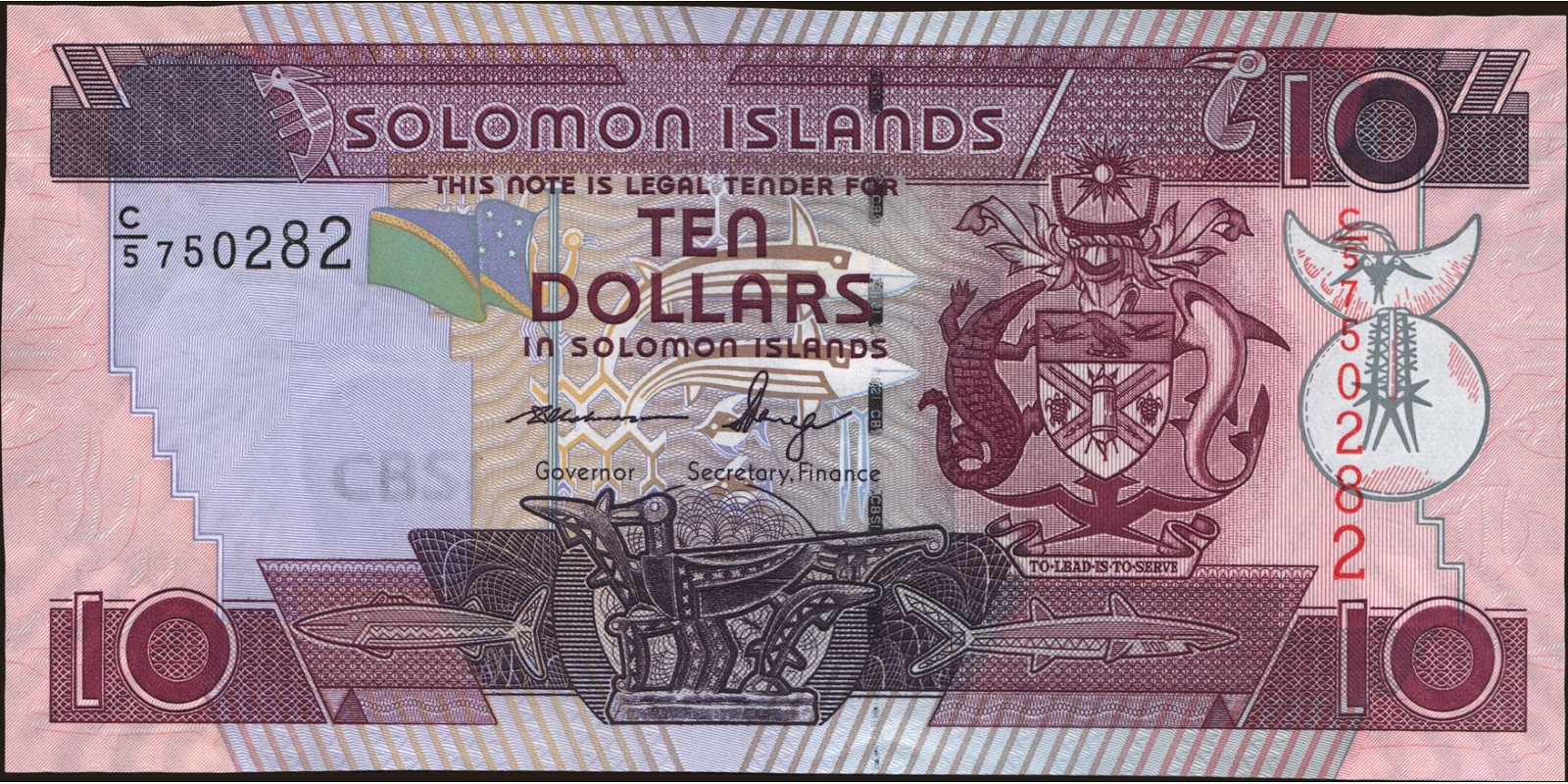 10 dollars Соломоновы о-ва 2011 — Лицевая сторона