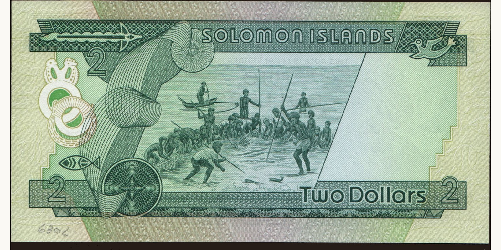 2 dollars Solomon Islands 1977 — Back side