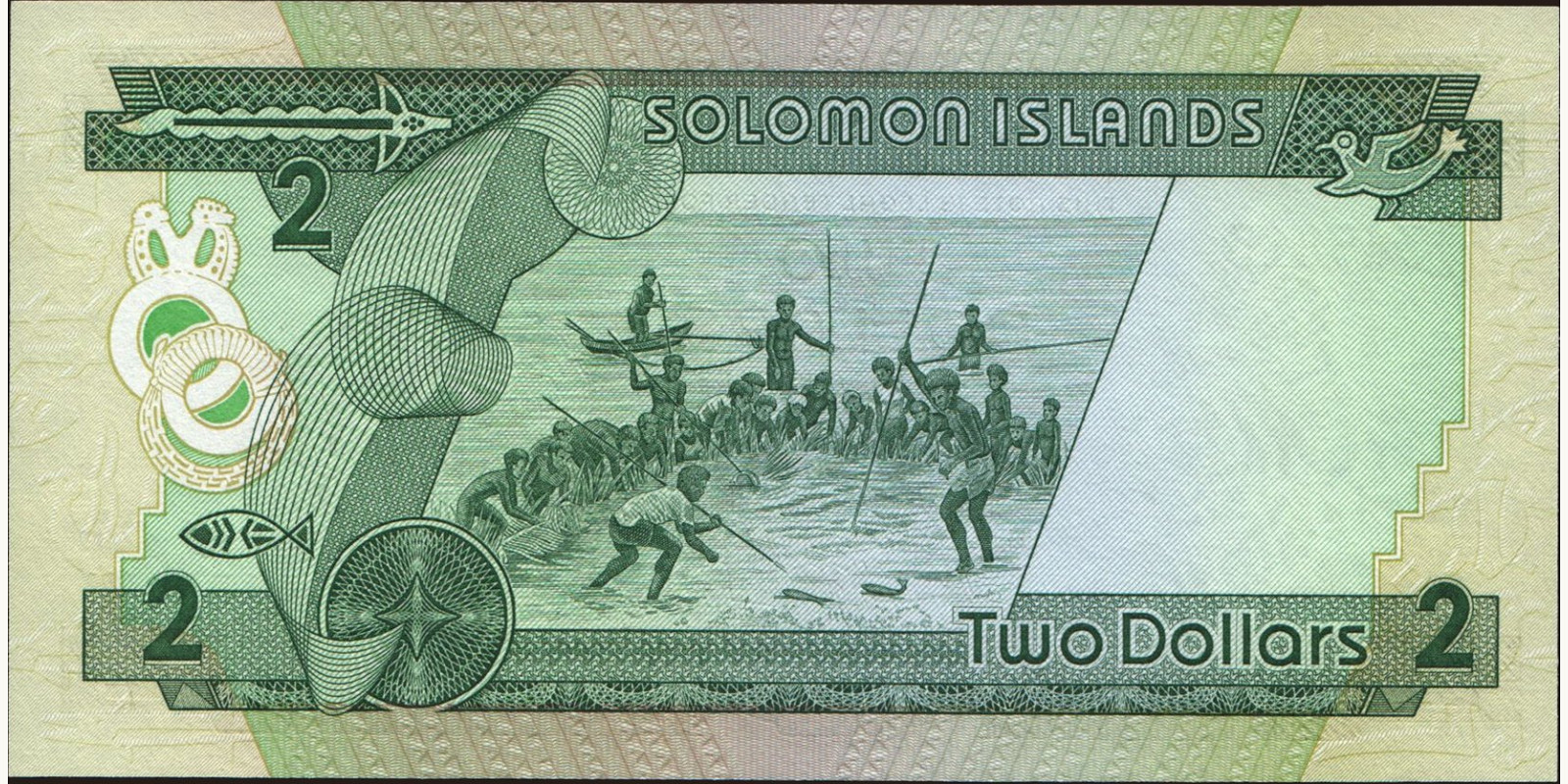 2 dollars Соломоновы о-ва 1986 — Оборотная сторона