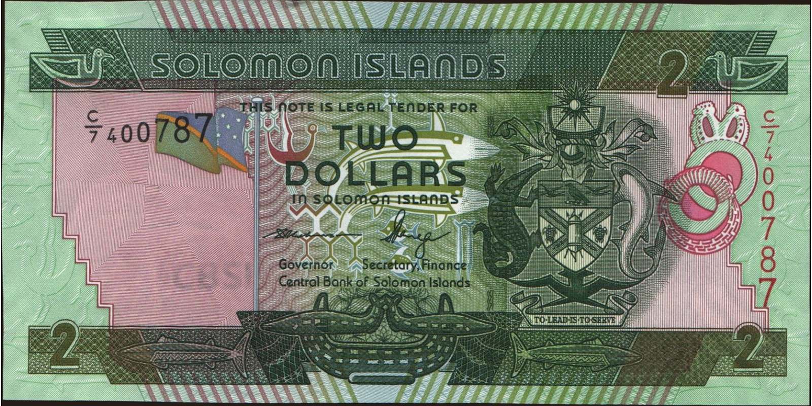 2 dollars Solomon Islands 2011 — Front side