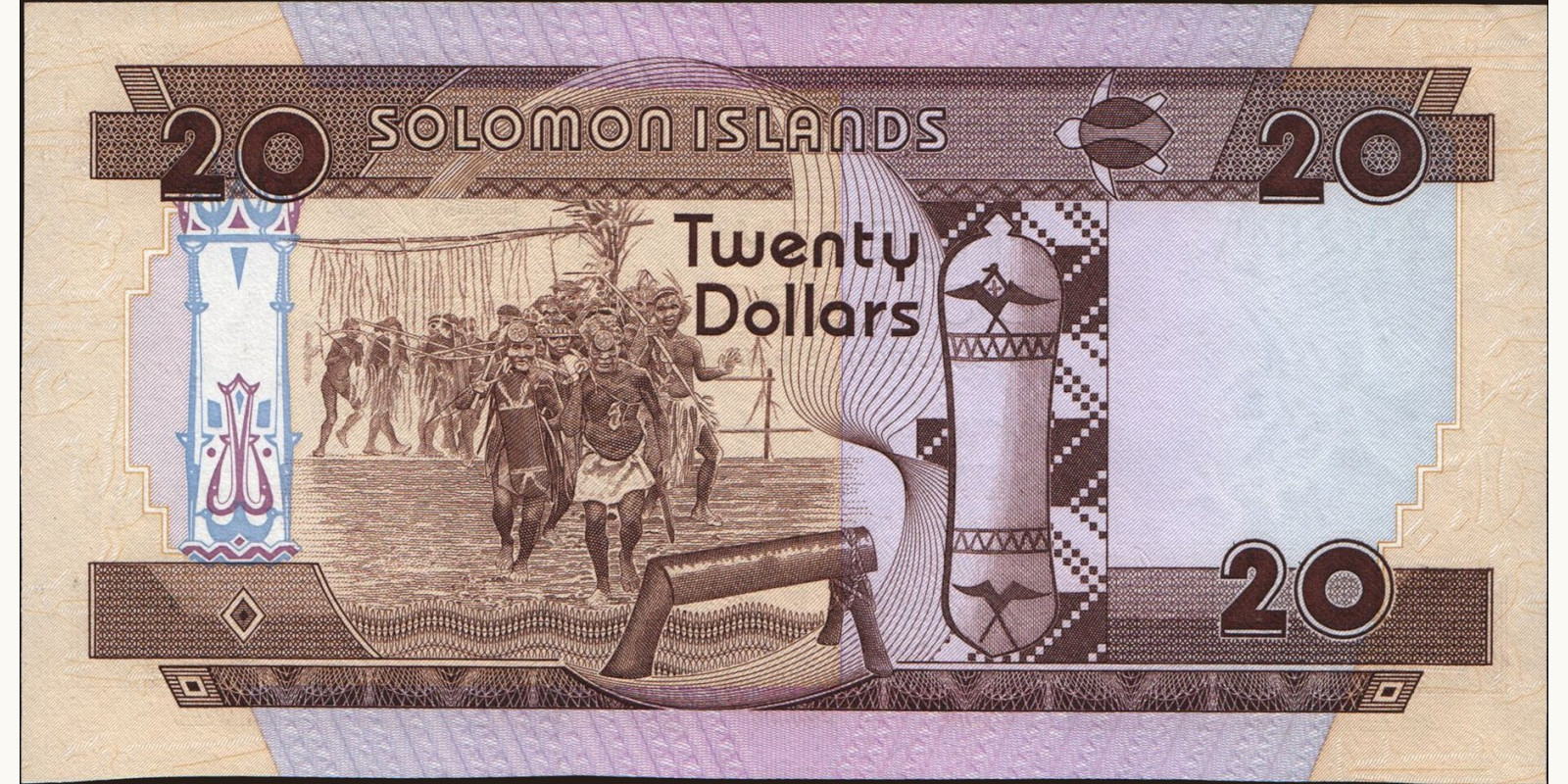 20 dollars Solomon Islands 1986 — Back side