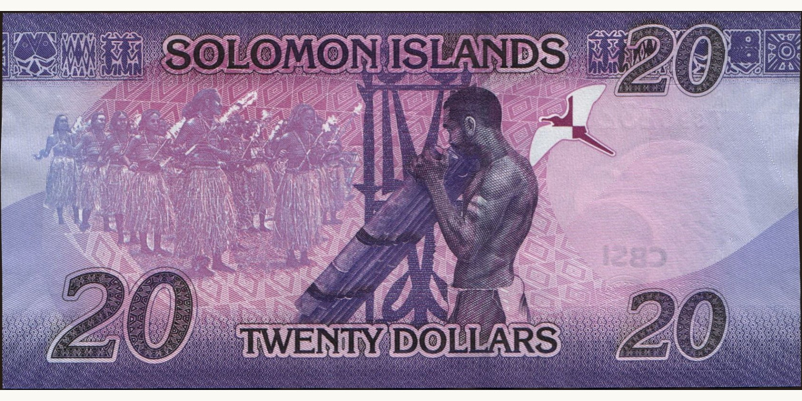 20 dollars Соломоновы о-ва 2017 — Оборотная сторона