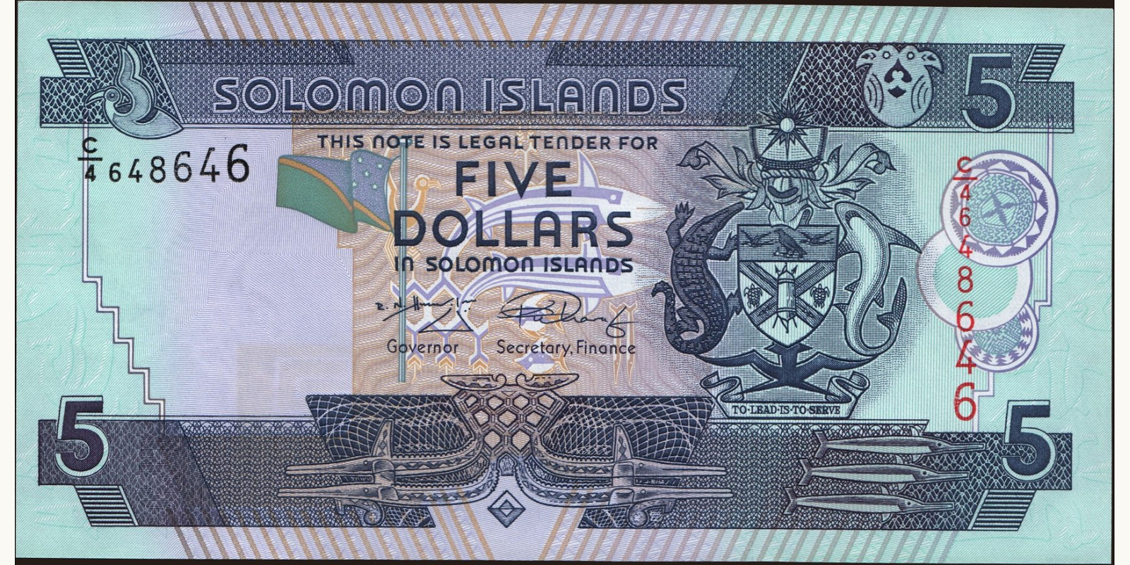 5 dollars Соломоновы о-ва 2011 — Лицевая сторона