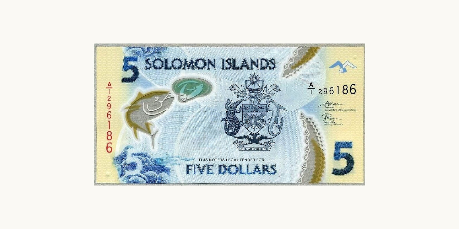 5 dolllars Solomon Islands 2019 — Back side