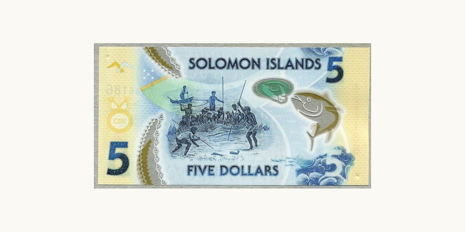 5 dolllars Solomon Islands 2019 — Front side