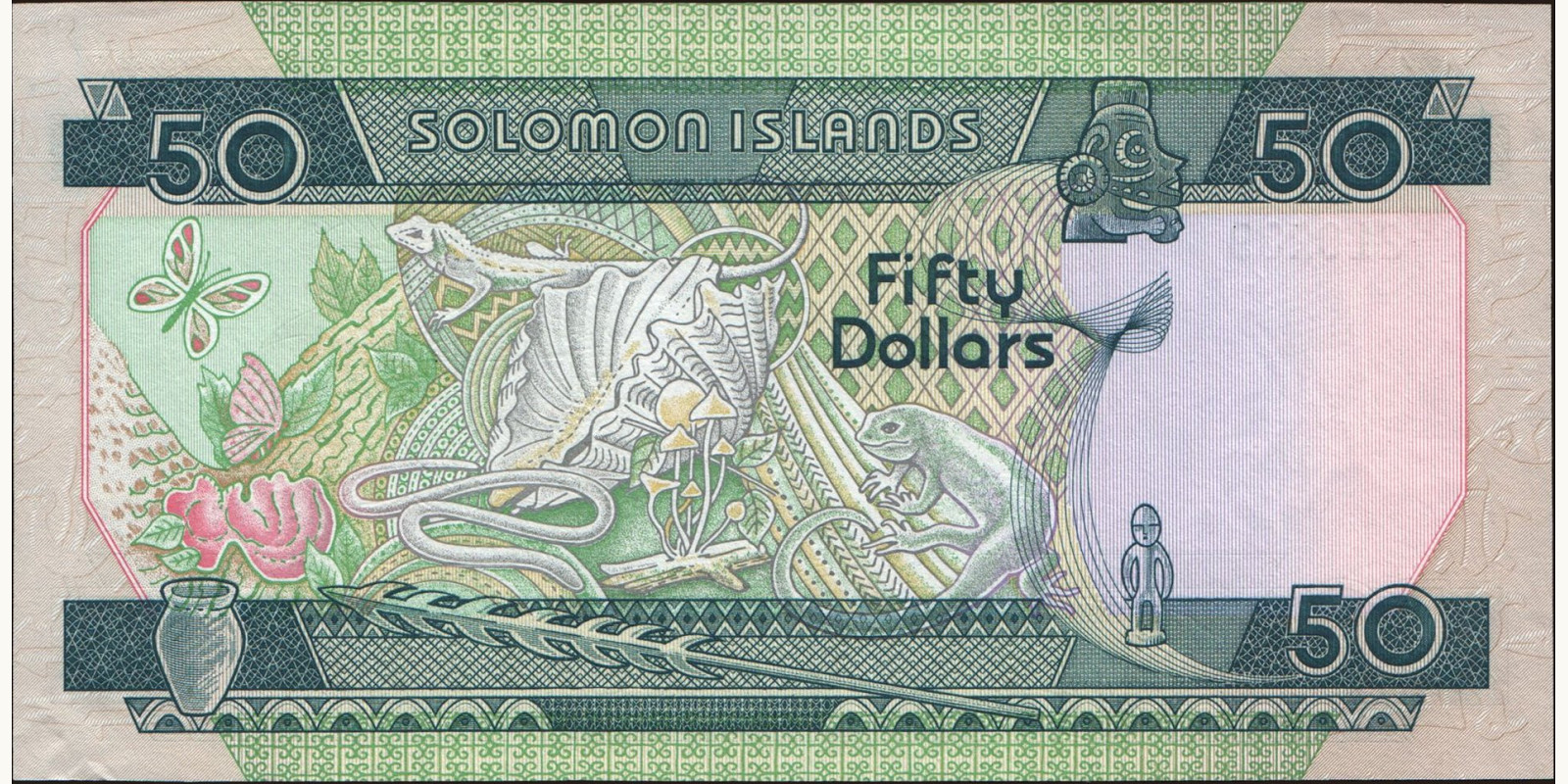 50 dollars Соломоновы о-ва 1986 — Оборотная сторона
