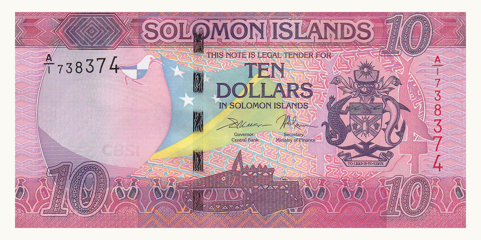 10 dollars Соломоновы о-ва 2017 — Лицевая сторона