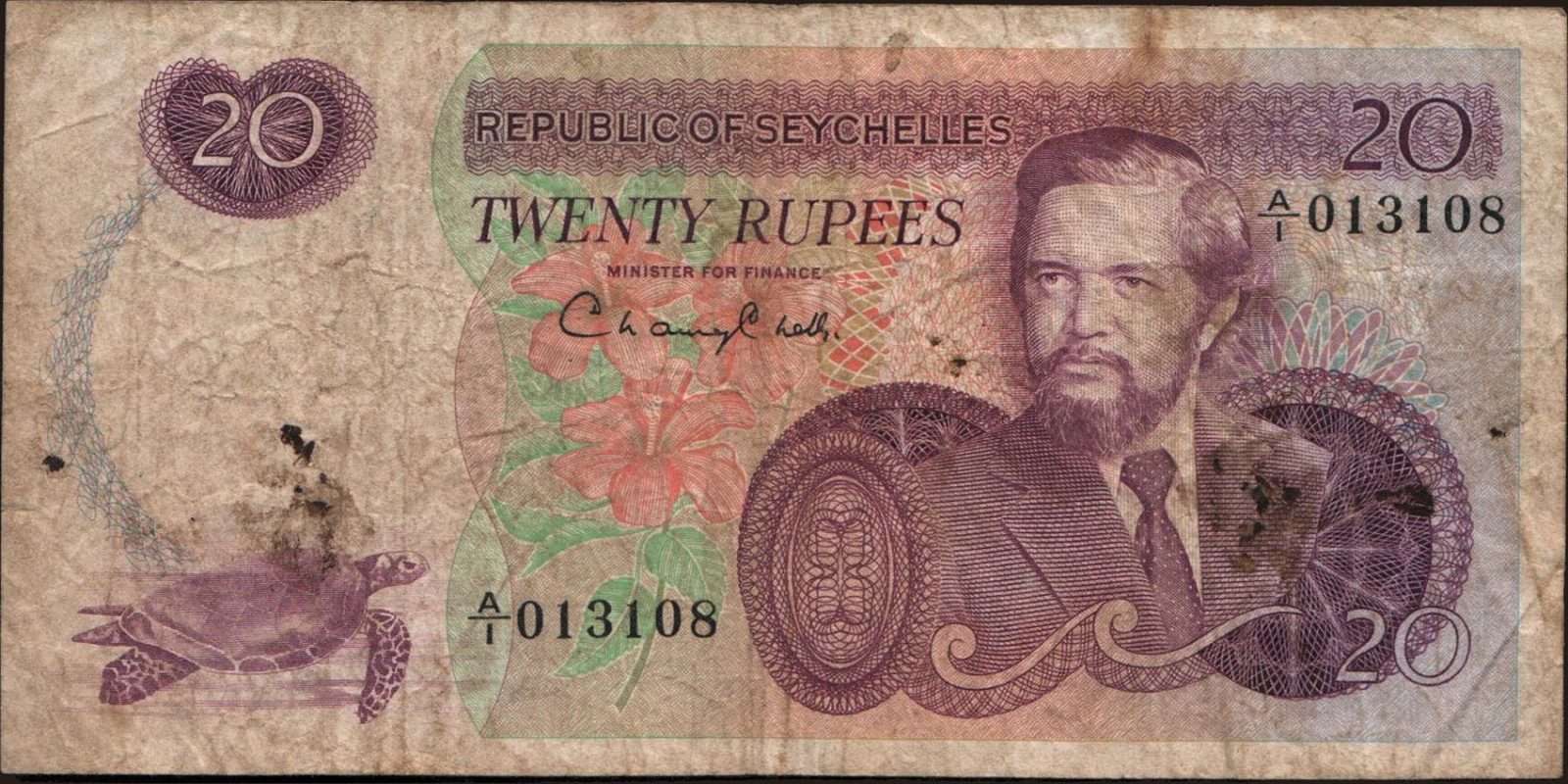 20 rupees 1977