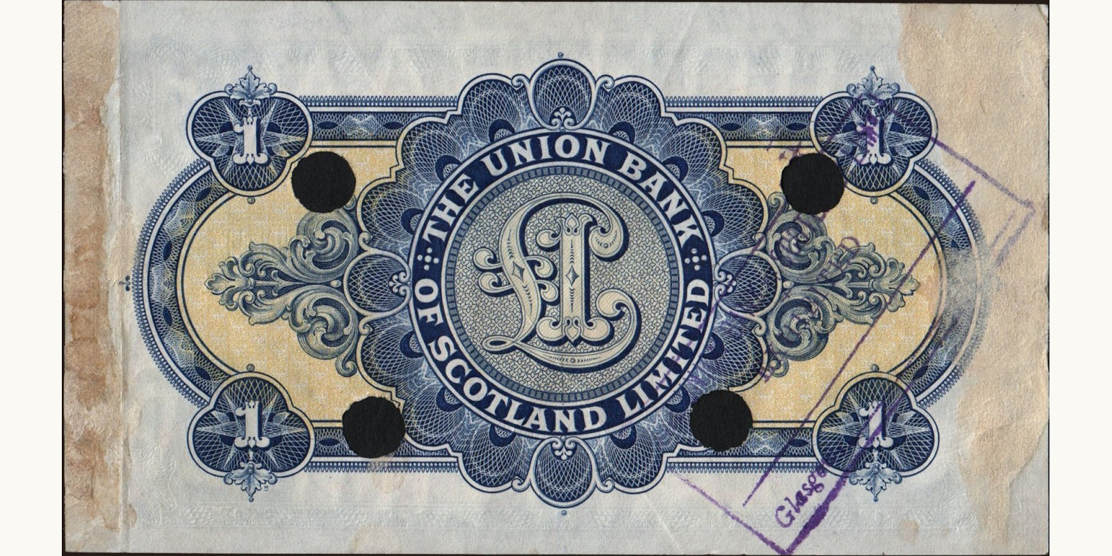 1 pounds Шотландия 1933 — Оборотная сторона