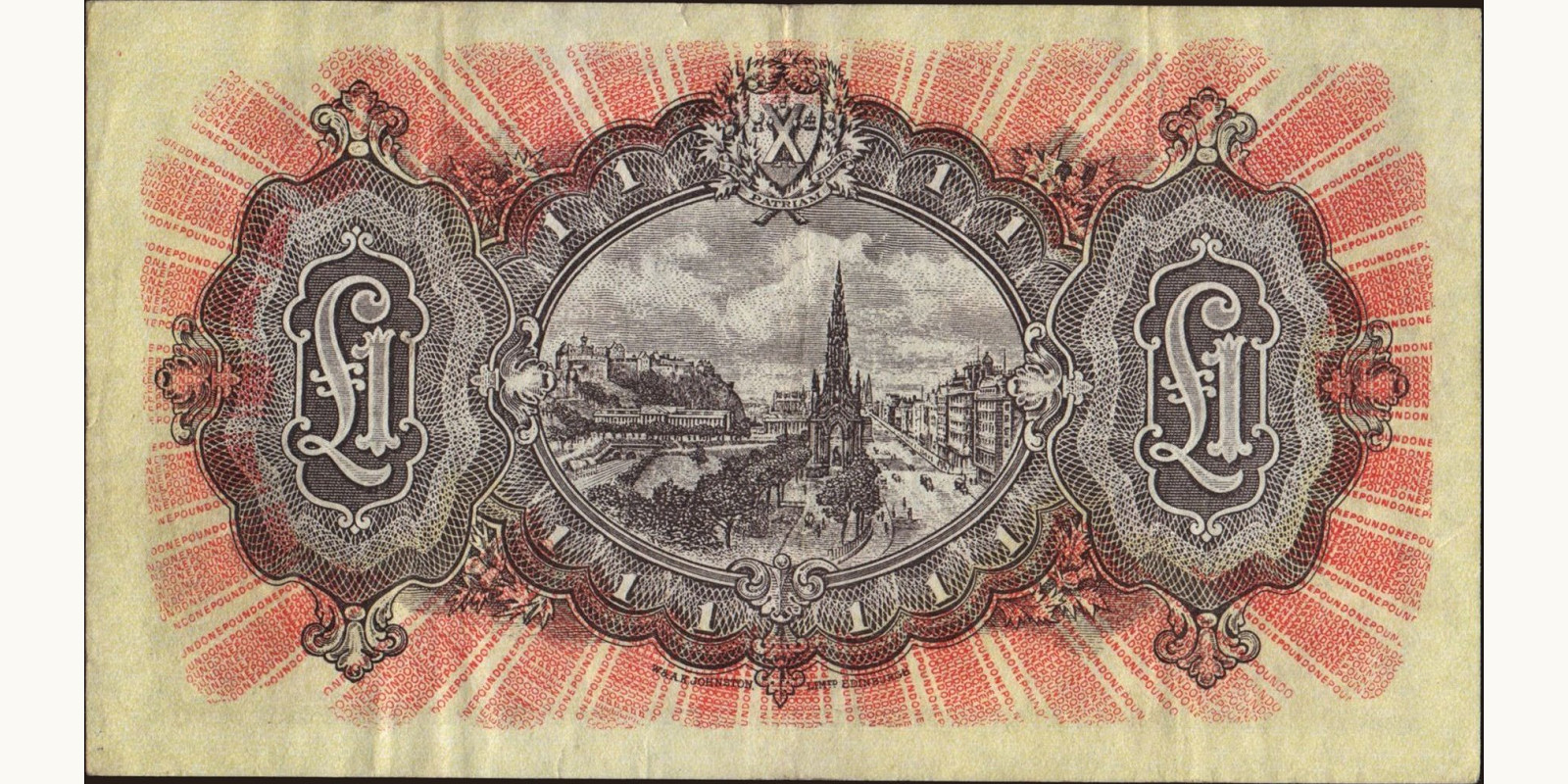 1 pounds Scotland 1949 — Back side