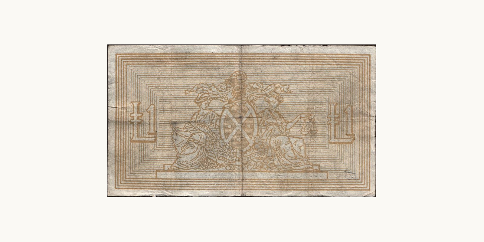 1 pounds Scotland 1950 — Back side