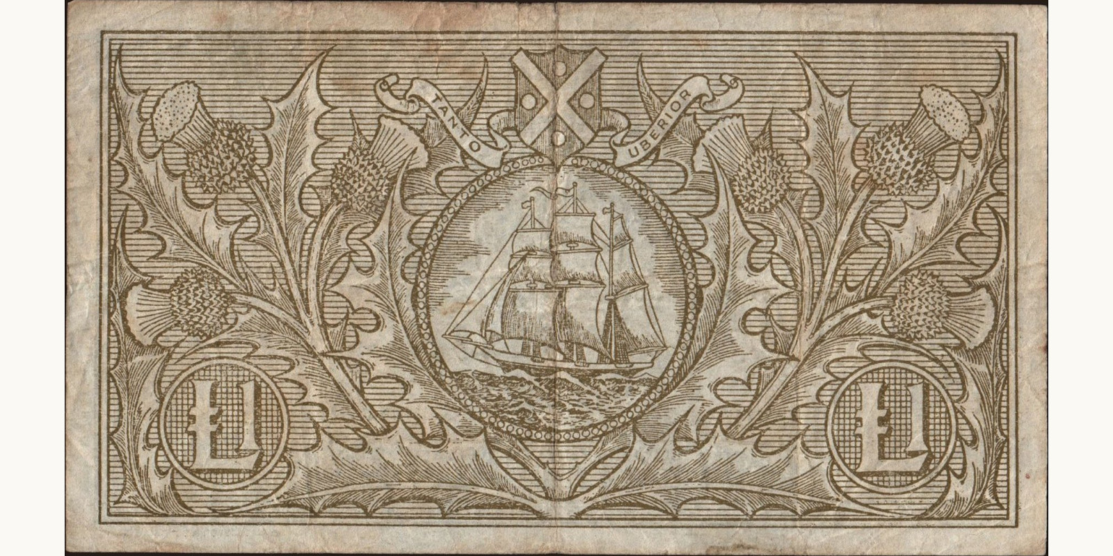 1 pounds Шотландия 1959 — Оборотная сторона