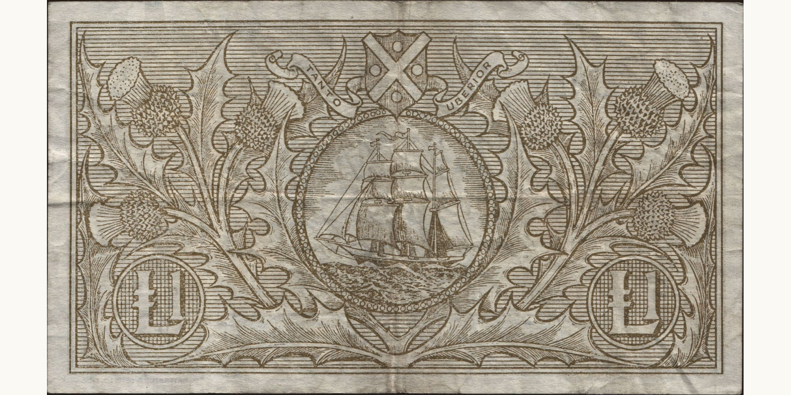 1 pounds Scotland 1960 — Back side