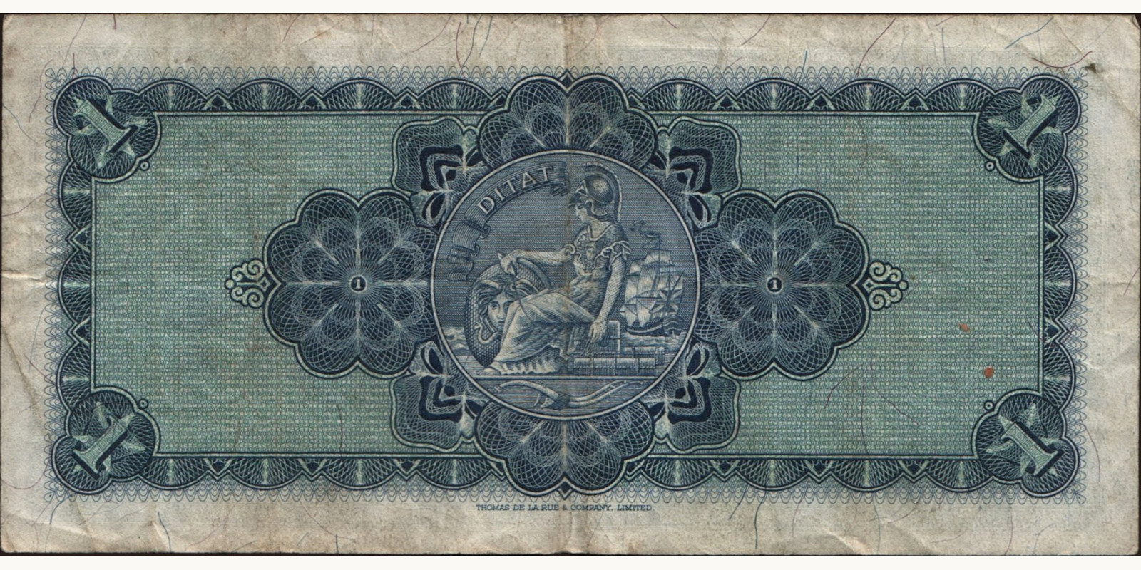 1 pounds Scotland 1962 — Back side