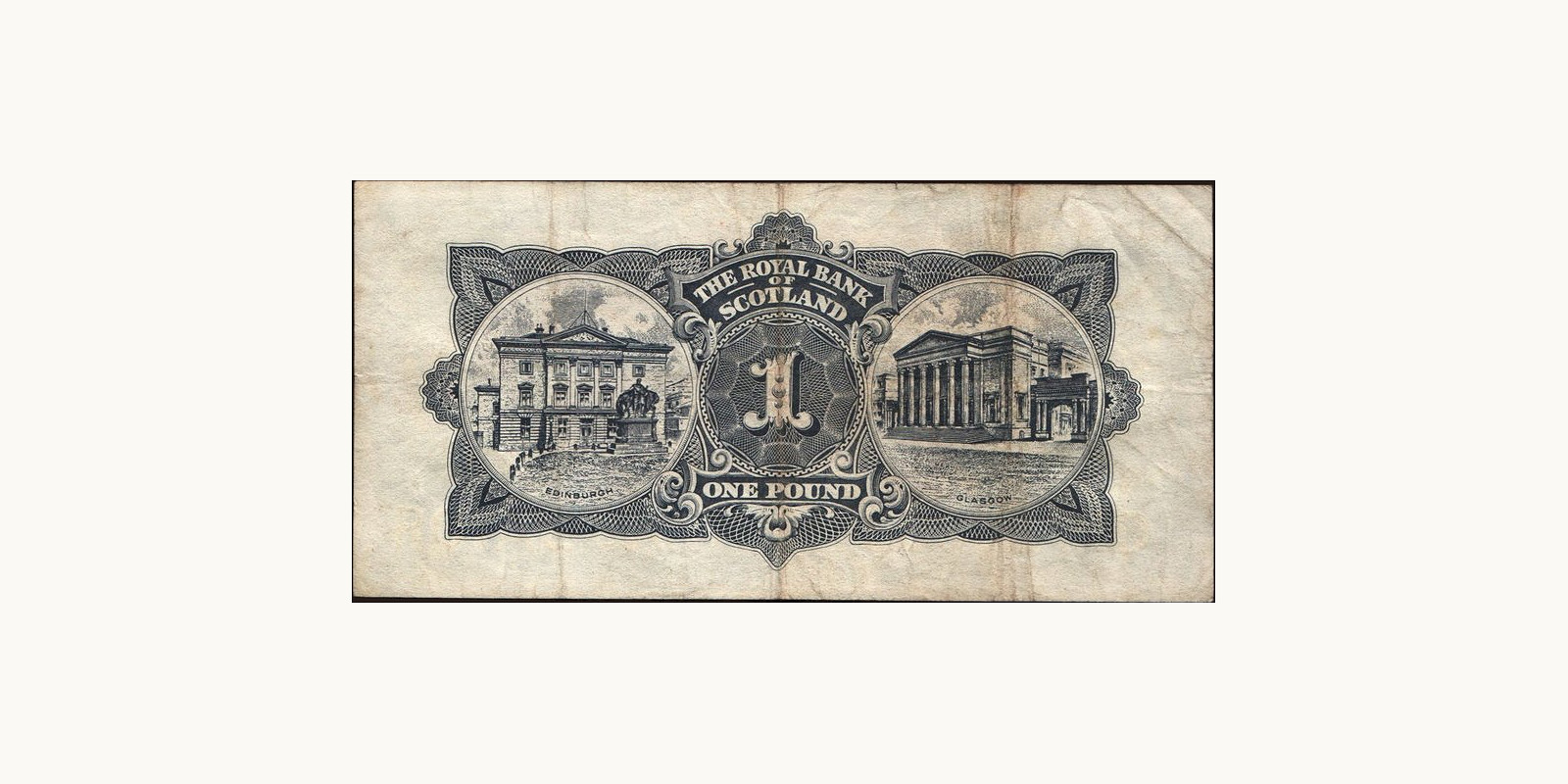 1 pounds Scotland 1965 — Back side