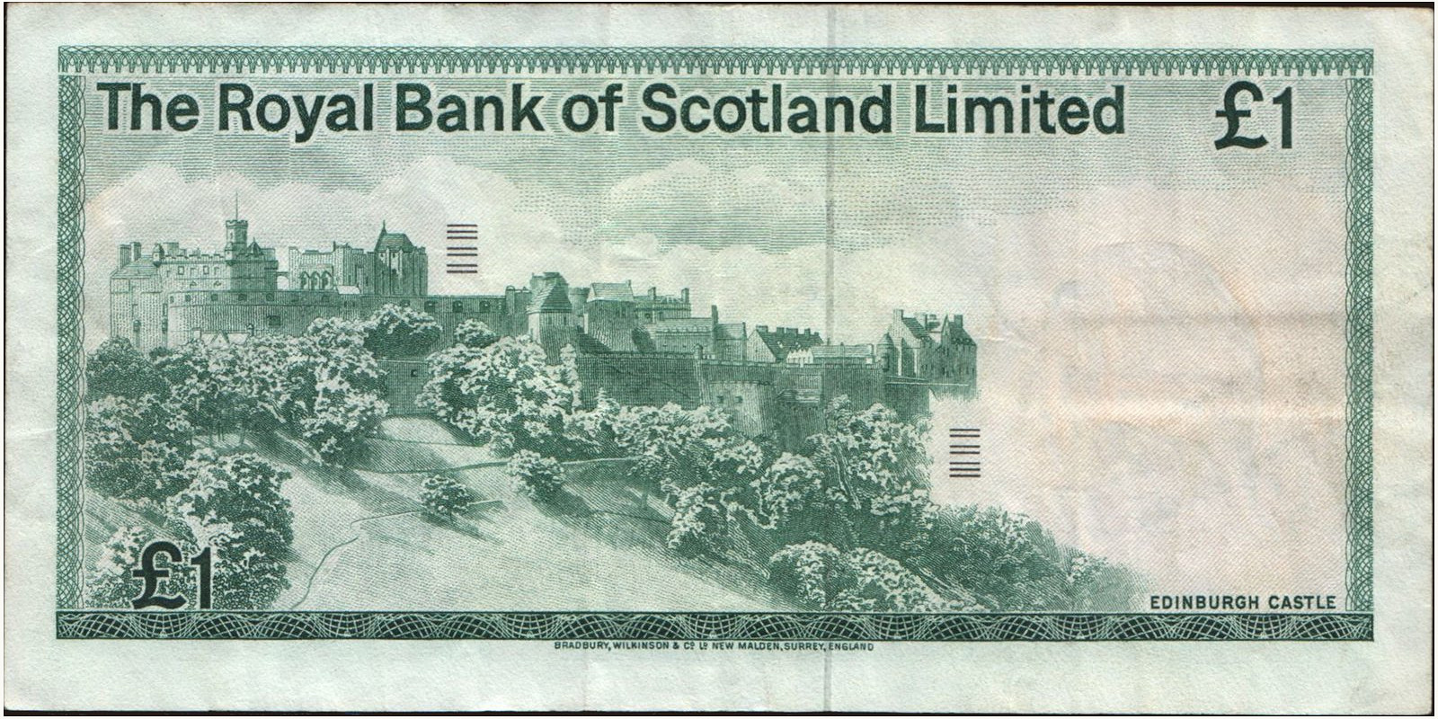 1 pounds Шотландия 1977 — Оборотная сторона