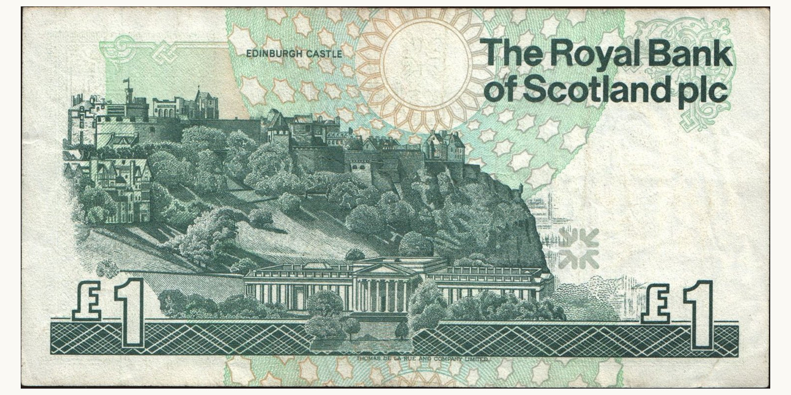 1 pounds Scotland 1992 — Back side